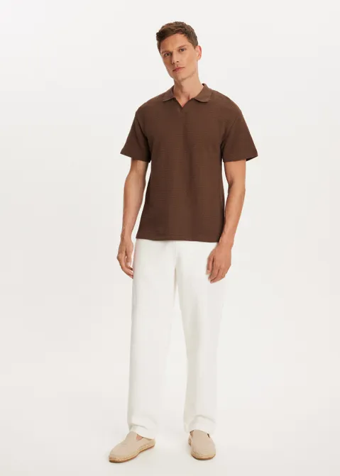 Gebreide polo bruin (BRN)