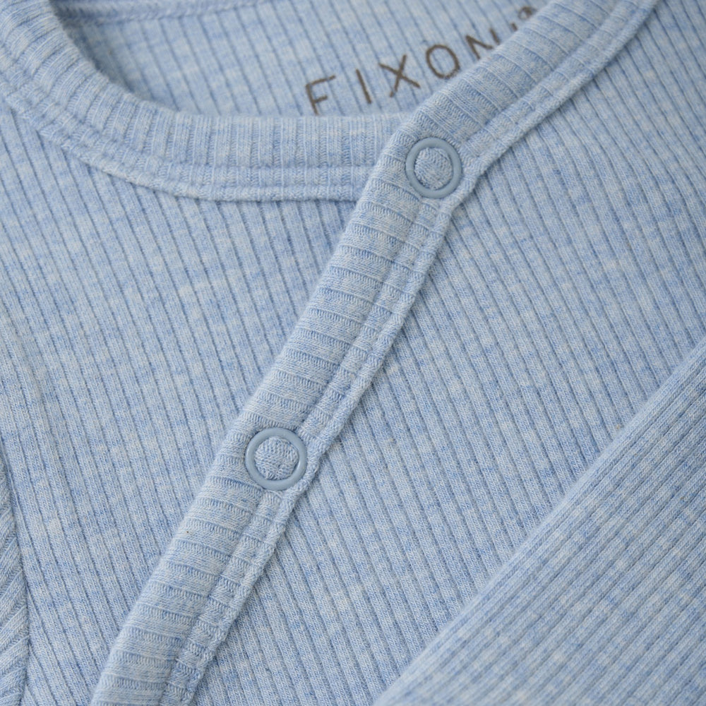 Køb FIXONI Blue Fog Melange Wrap Body LS Mélange Rib