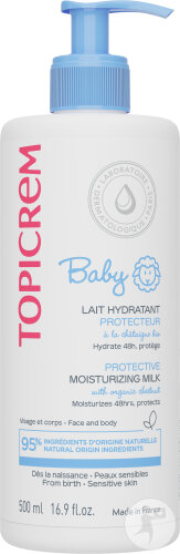Topicrem Baby Lait Hydratant Protecteur Peaux Sensibles 500ml