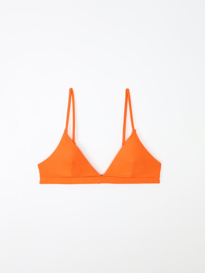 Top de biquíni triangular - Laranja