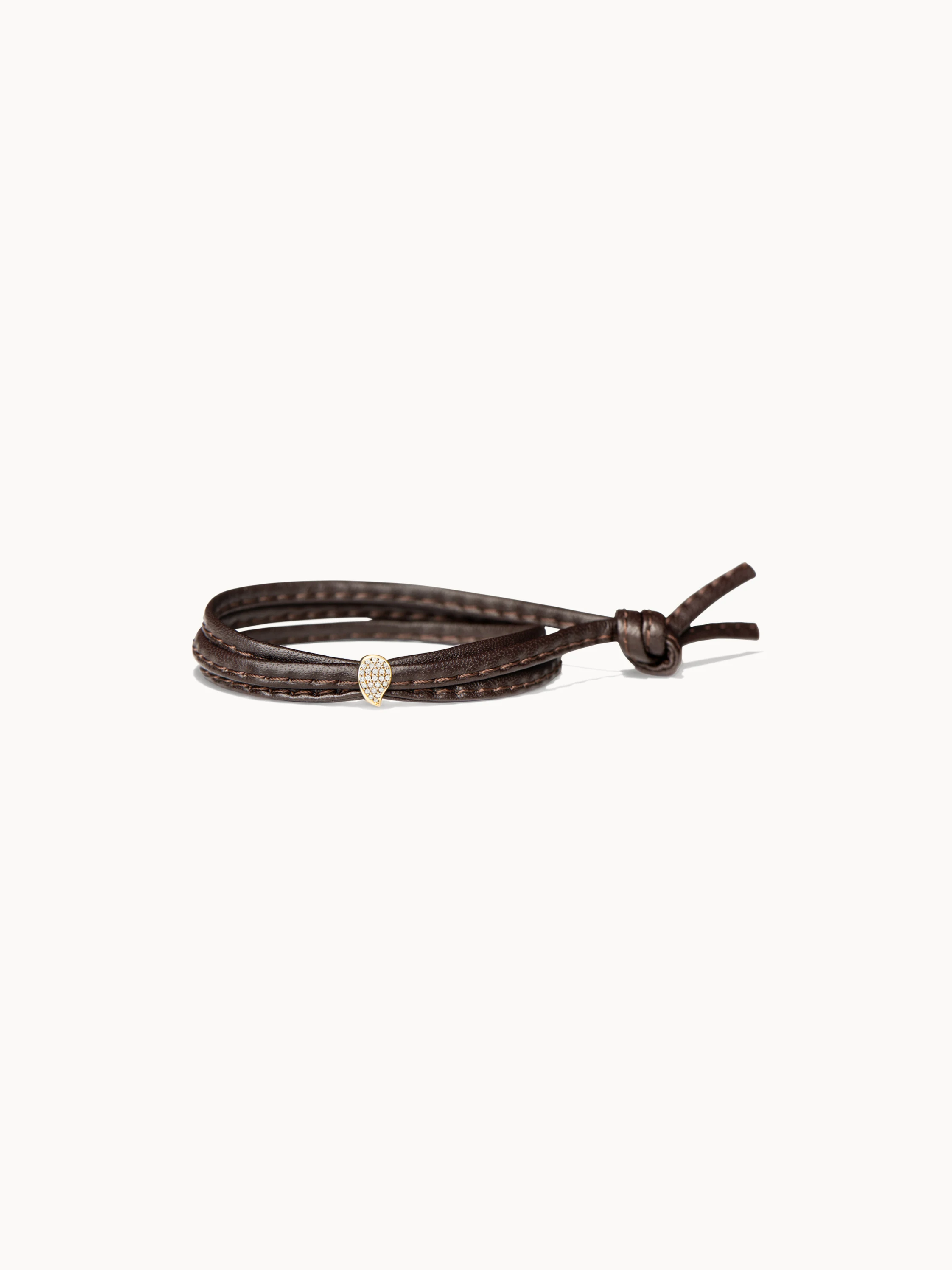 TAMARA COMOLLI Charm SIGNATURE DROP CLASP DIAMOND PAVÉ aus 18 Karat Gelbgold mit Diamant Pavé