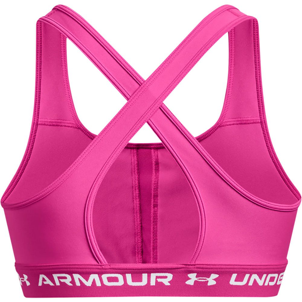 Under Armour CROSSBACK MID - Brassière Femme rose