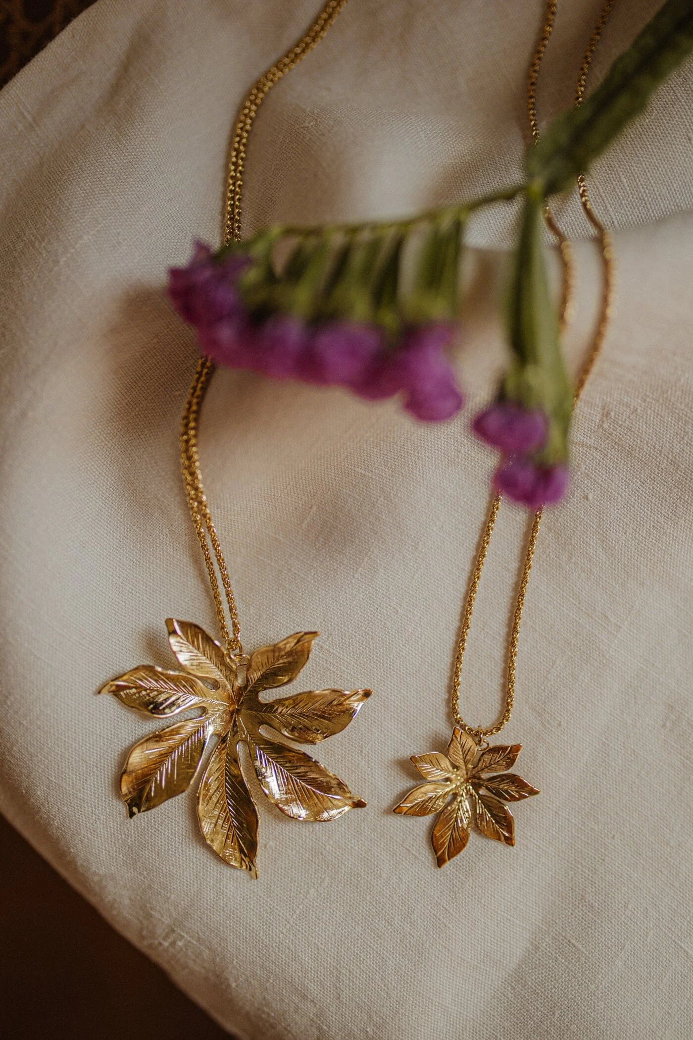 CHLORIS - Collier fleur doré à l'or fin | Doré