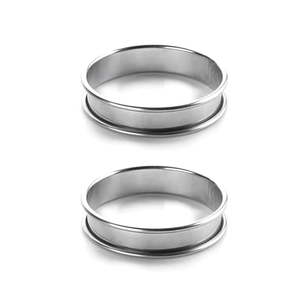 Lot de deux cercles à tartelette rond 8cm Lacor