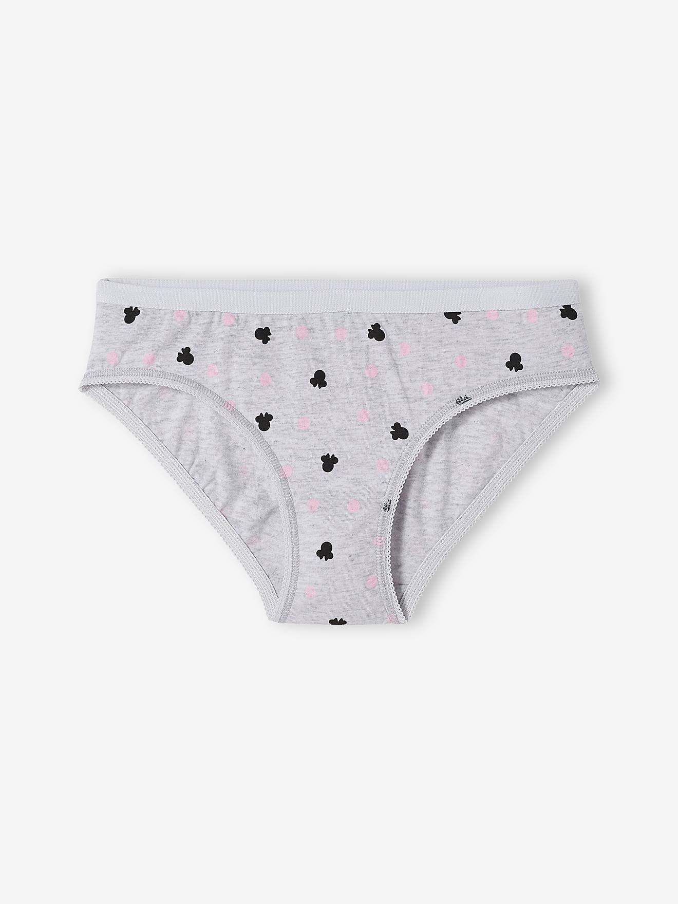 Pacote com 7 calcinhas lisas rosa tamanho médio DS® Minnie com estampas