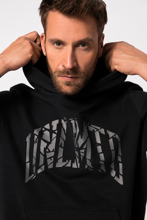 JAY-PI Hoodie, Fitness, Sweater, Brustprint, Kängurutasche