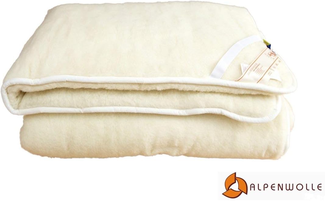Unterbett, Matratzenauflage, Bettauflage, Schonbezug 100% Wolle (140x200)