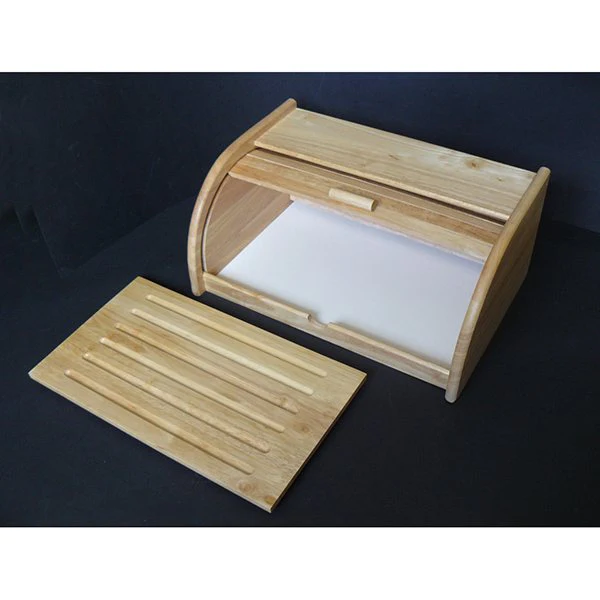 Boite à pain planche à découper 2 en 1 en bois