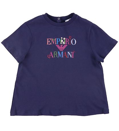 Emporio Armani T-shirt - Blå Mora m. Print