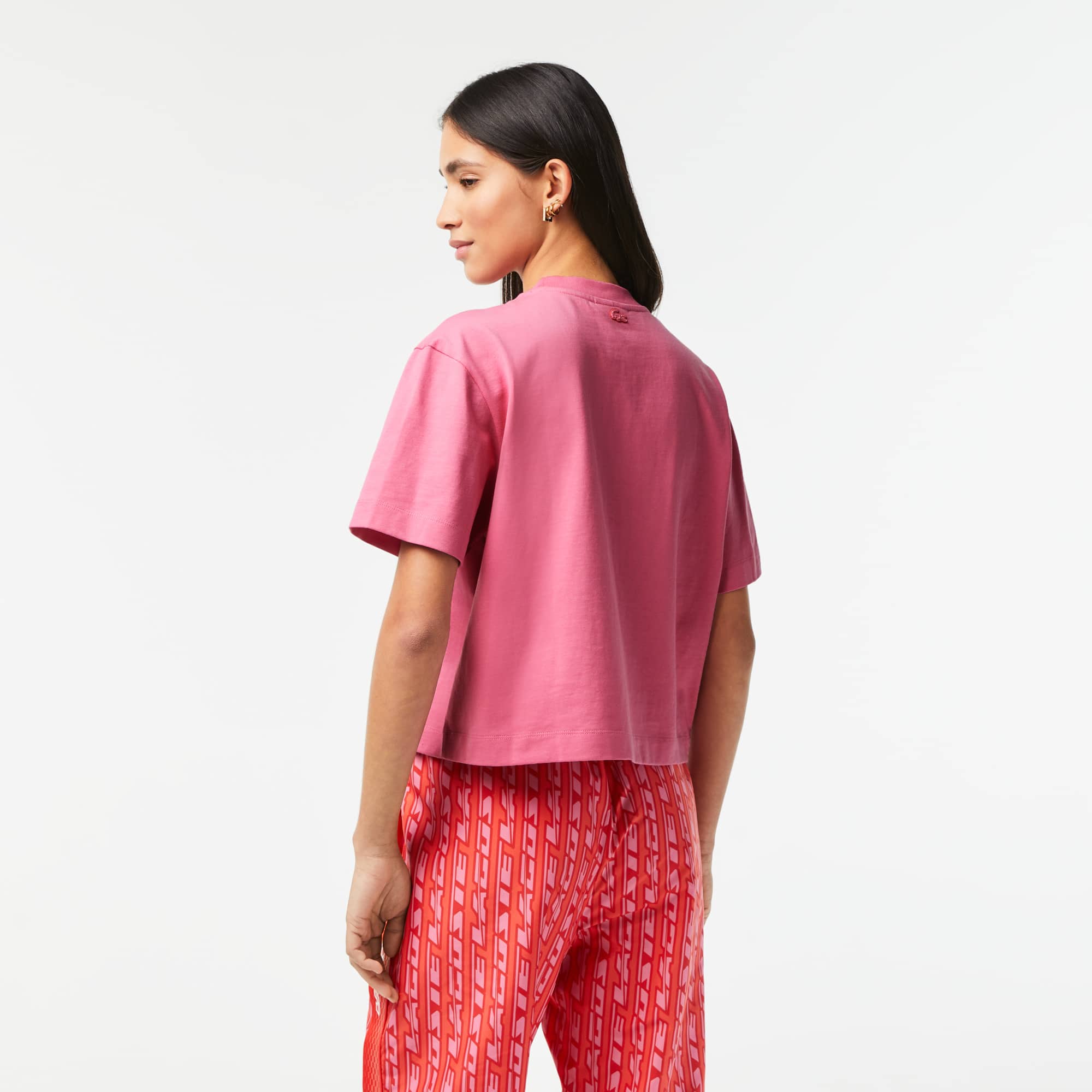 T-shirt femme Lacoste oversize fit en jersey de coton T-Shirts - Rose - Lacoste - Femme