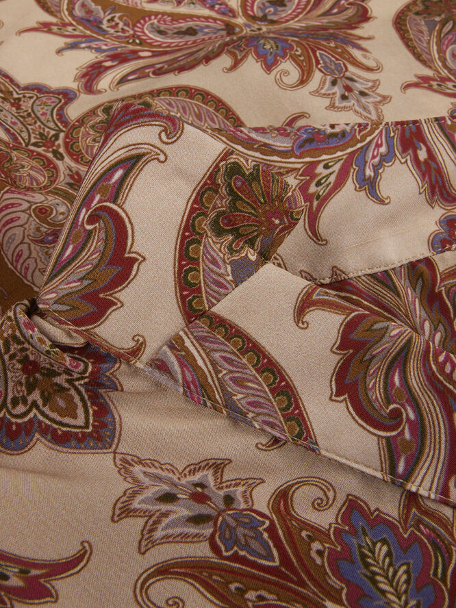 Stenströms Ivory Blouse, Popover V-neck Pink