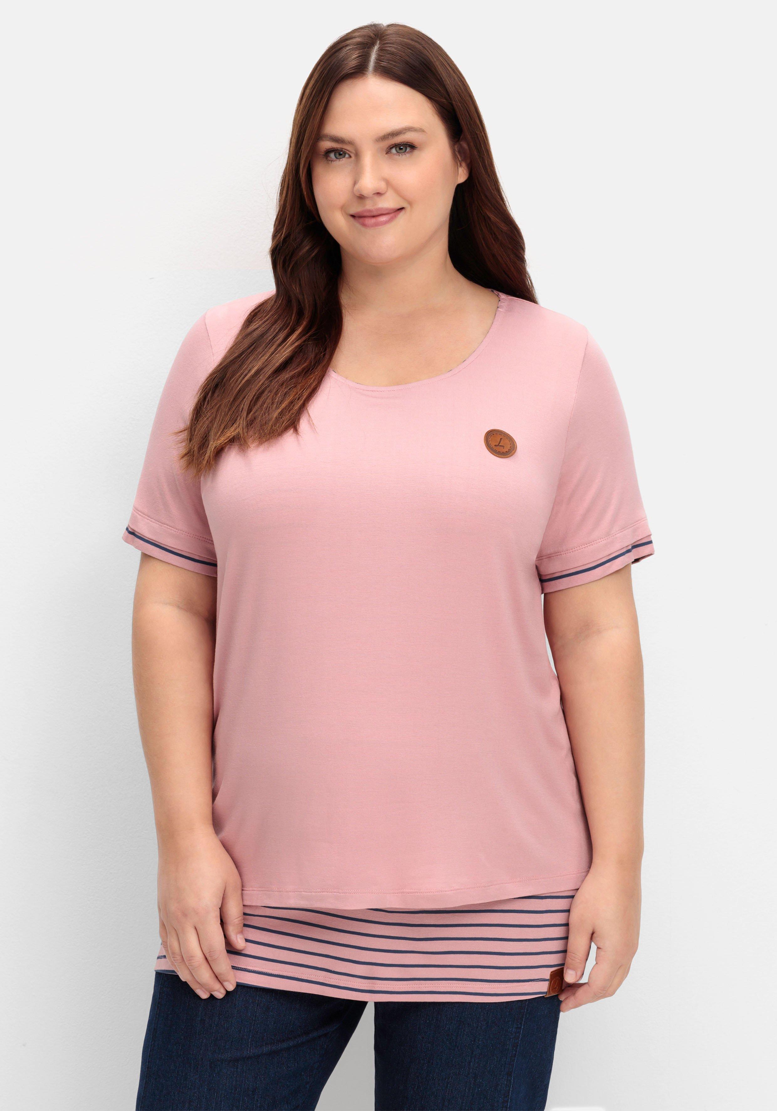 Longshirt in 2-in-1-Optik, mit Rundhalsausschnitt