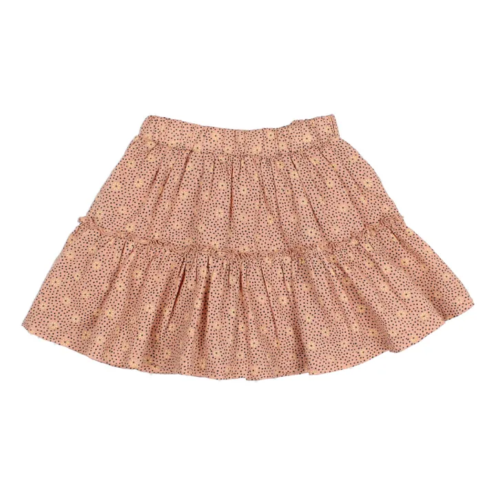 Búho Jupe Fleurie Voile de Coton | Rose