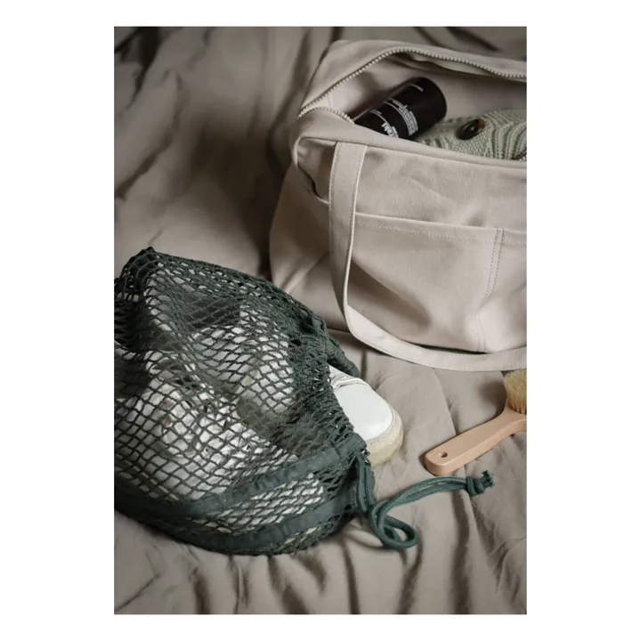 The Organic Company Sac filet en coton bio L | Vert foncé