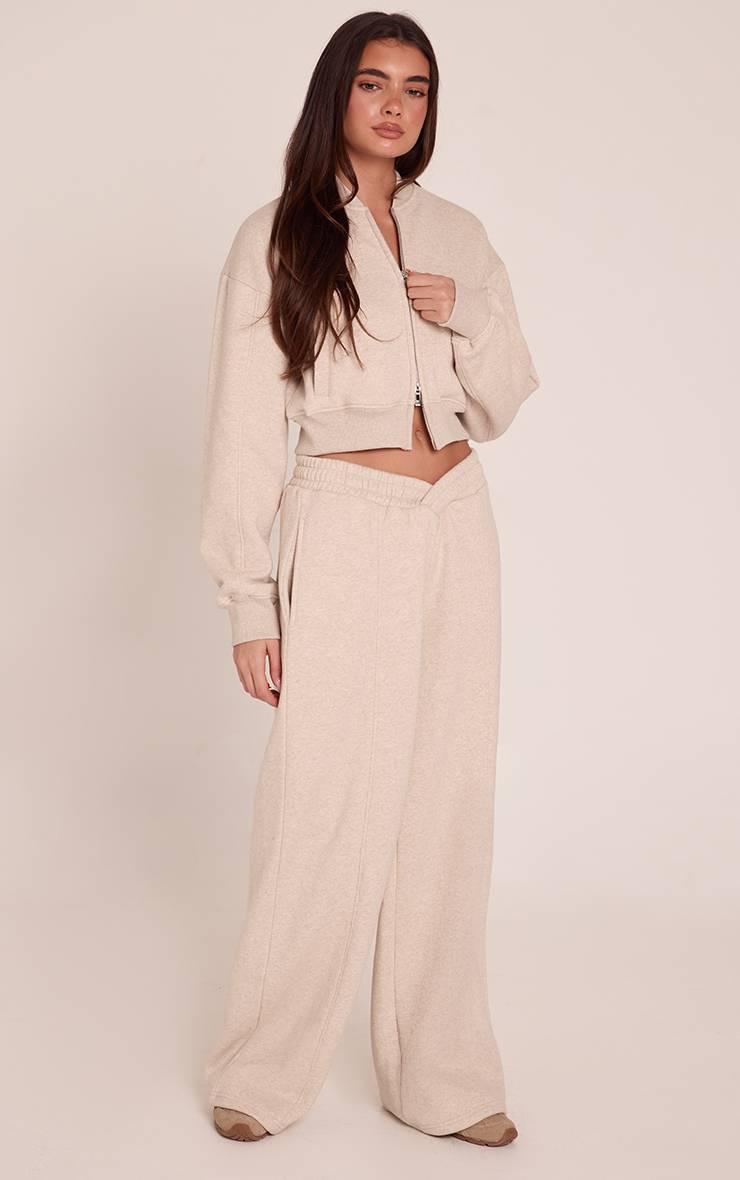 Avoine Joggers En Molleton De Coton Avec Taille Croisée