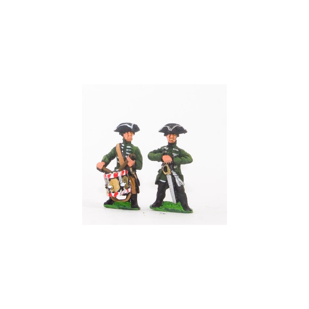 Seven Years War Prussian: Command: Musketeer Officers & Drummers