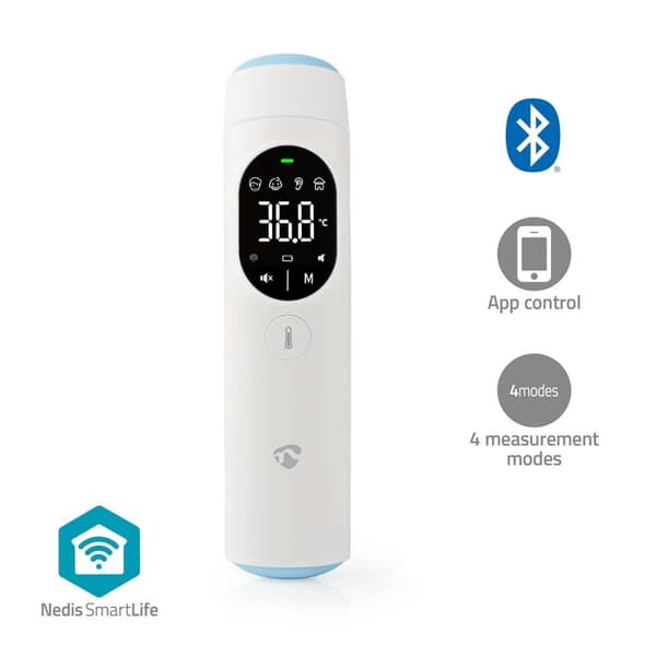 SmartLife Infrarød Termometer | LED Vise | Øre / Panne | Hvit
