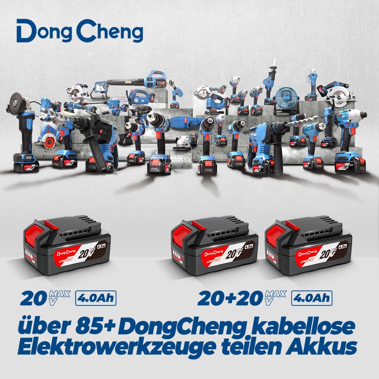 Dong Cheng Bürstenlose Akku Kettensäge 40V(2×20) V mit Oregon-Führungsschiene und Kette, werkzeuglose Kettenspannung, 38cm Schnittlänge, 14m/s Kettengeschwindigkeit für Holz und Gartenarbeit