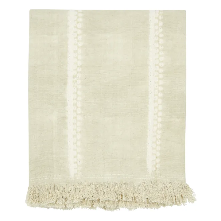 Tensira Drap de plage avec franges | Beige