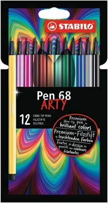 Stabilo Pen 68 Assorted Colours Card Wallet Of 18