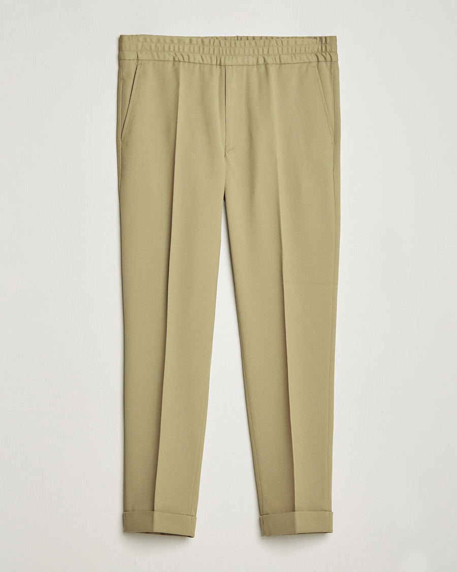 Filippa K Terry Cropped Trousers Sage Melange