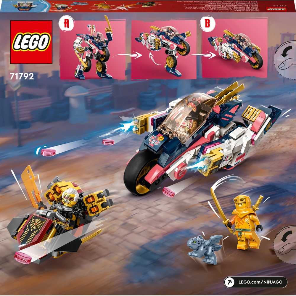 LEGO NINJAGO 71792 Soras transformierbares Mech-Bike-Rennfahrzeug Bauset