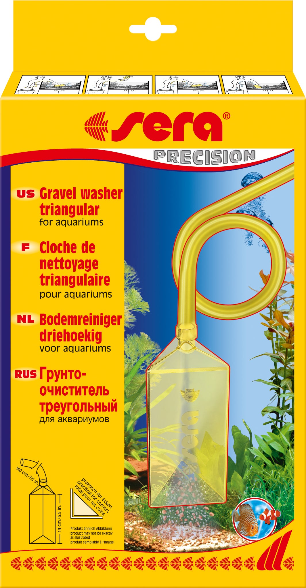 Sera aquarium bodemreiniger Precision driehoekig