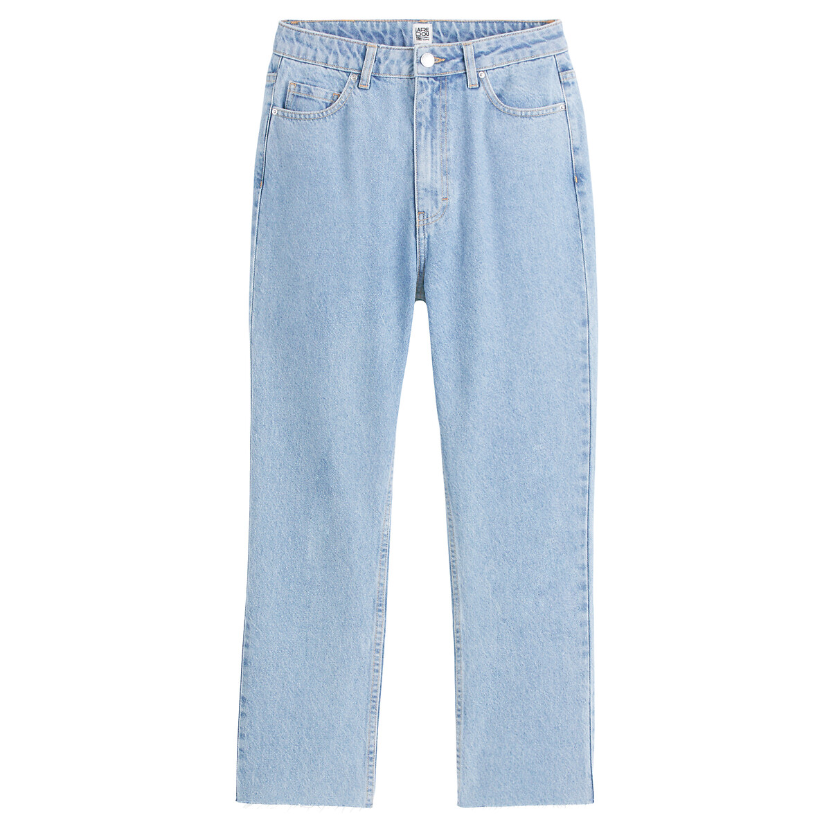 COLEÇÃO LA REDOUTE<br>Calça jeans reta 7/8, cintura alta
