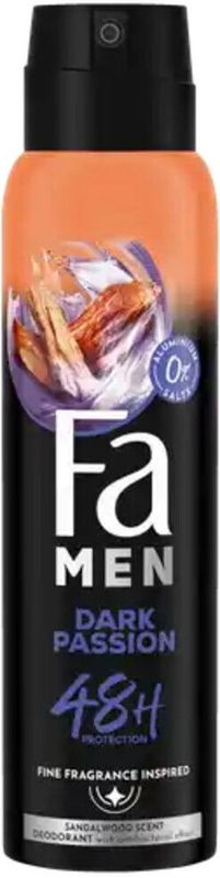 Fa - Men - Dark Passion - Deodorant Spray - Voordeelverpakking - 6 x 150 ml