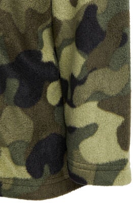 Nordbjørn Malö Fleecejakke, Camo Splash Deep Lichen Green
