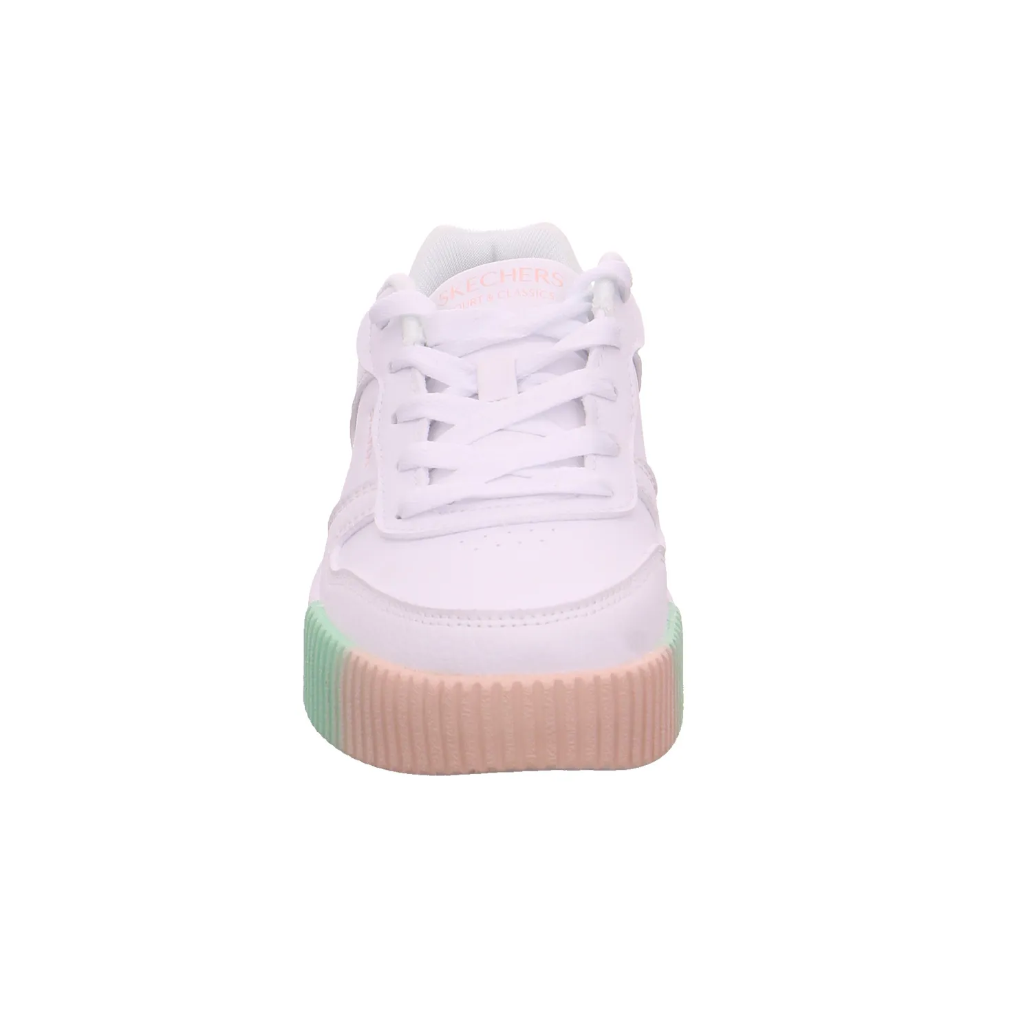 SKECHERS Mädchen-Halbschuh Binder Weiss Lederimitat  Sneaker