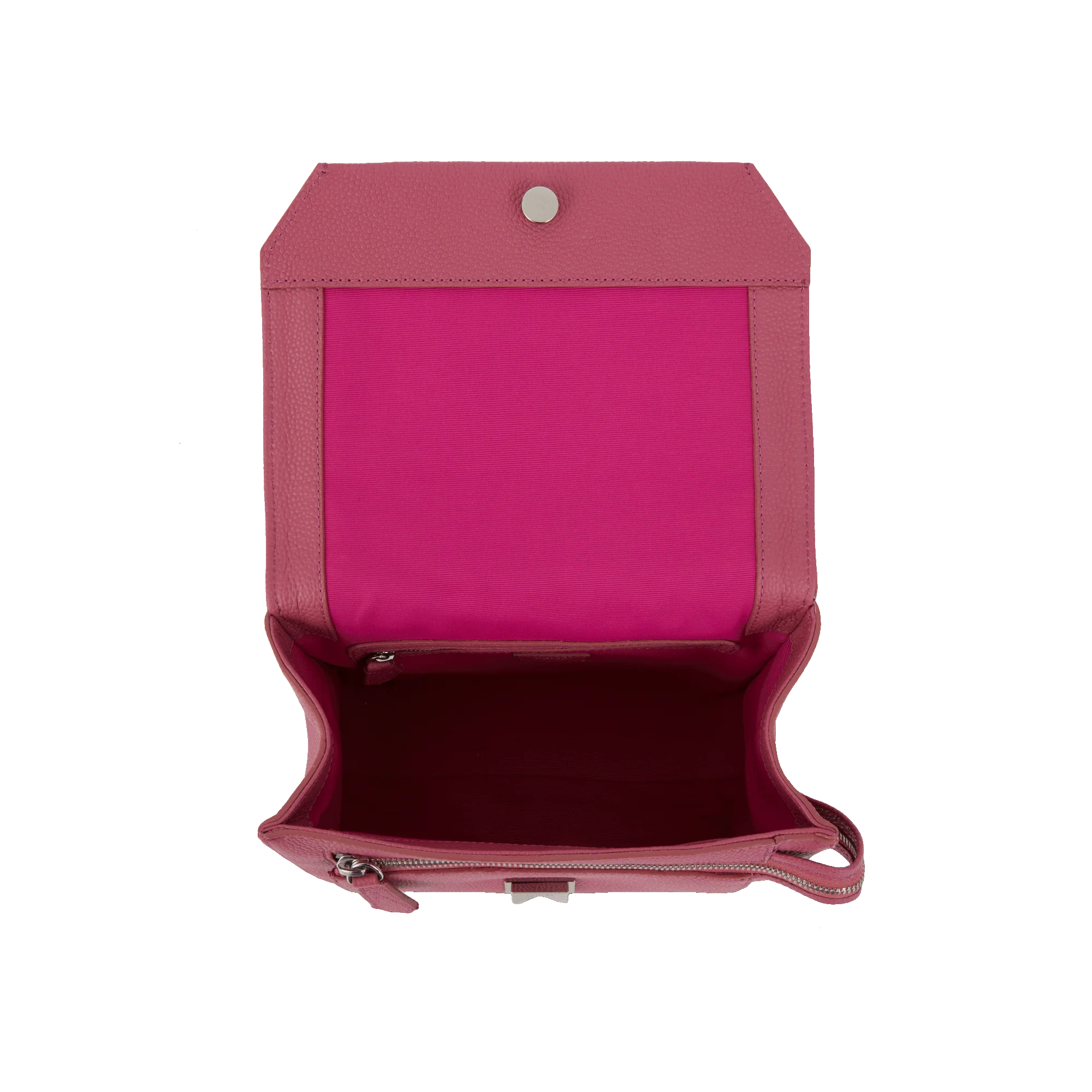 Sac rabat M Ninon de Lancel-Cerise/Citrouille