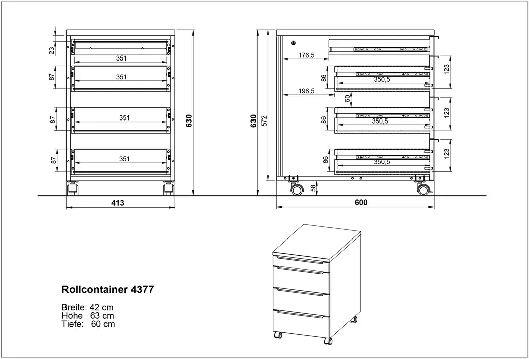 Rollcontainer Mailand