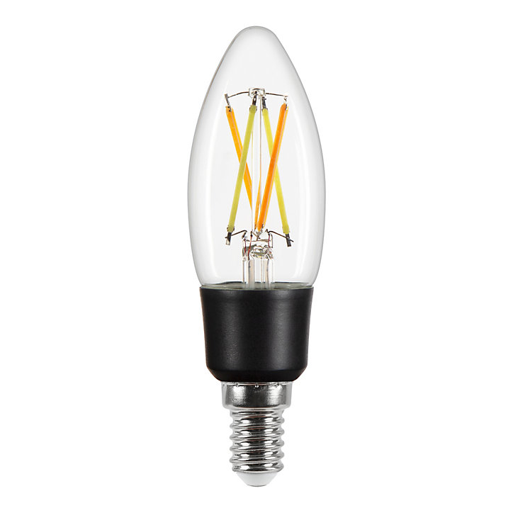 Ampoule LED connectée Myko LED E14 flamme à filament 470lm=40W variation de blancs Jacobsen transparent
