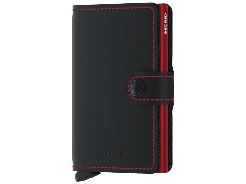 SECRID Portemonnaie Miniwallet Matte Black/Red Geldbörse mit RFID-Schutz