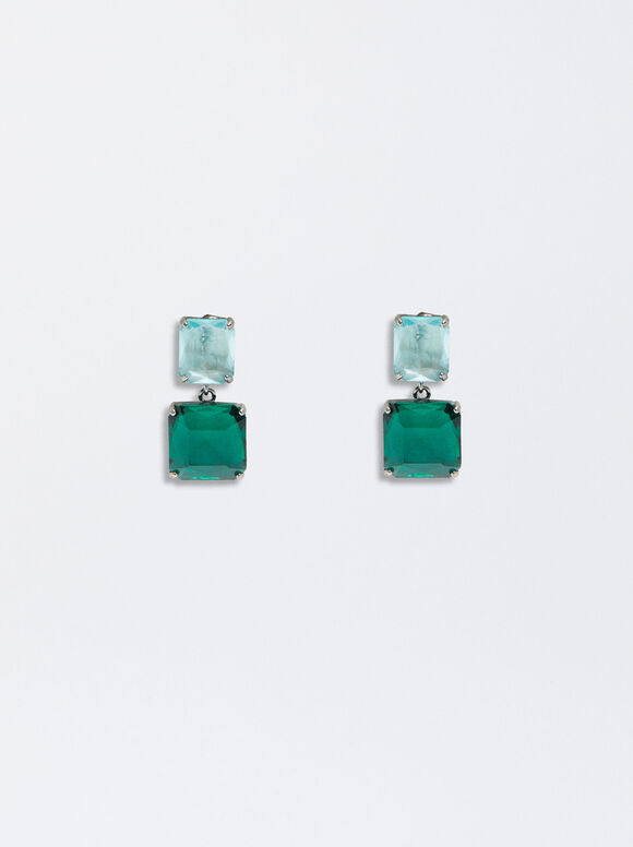 Pendientes Con Cristales - Multicor