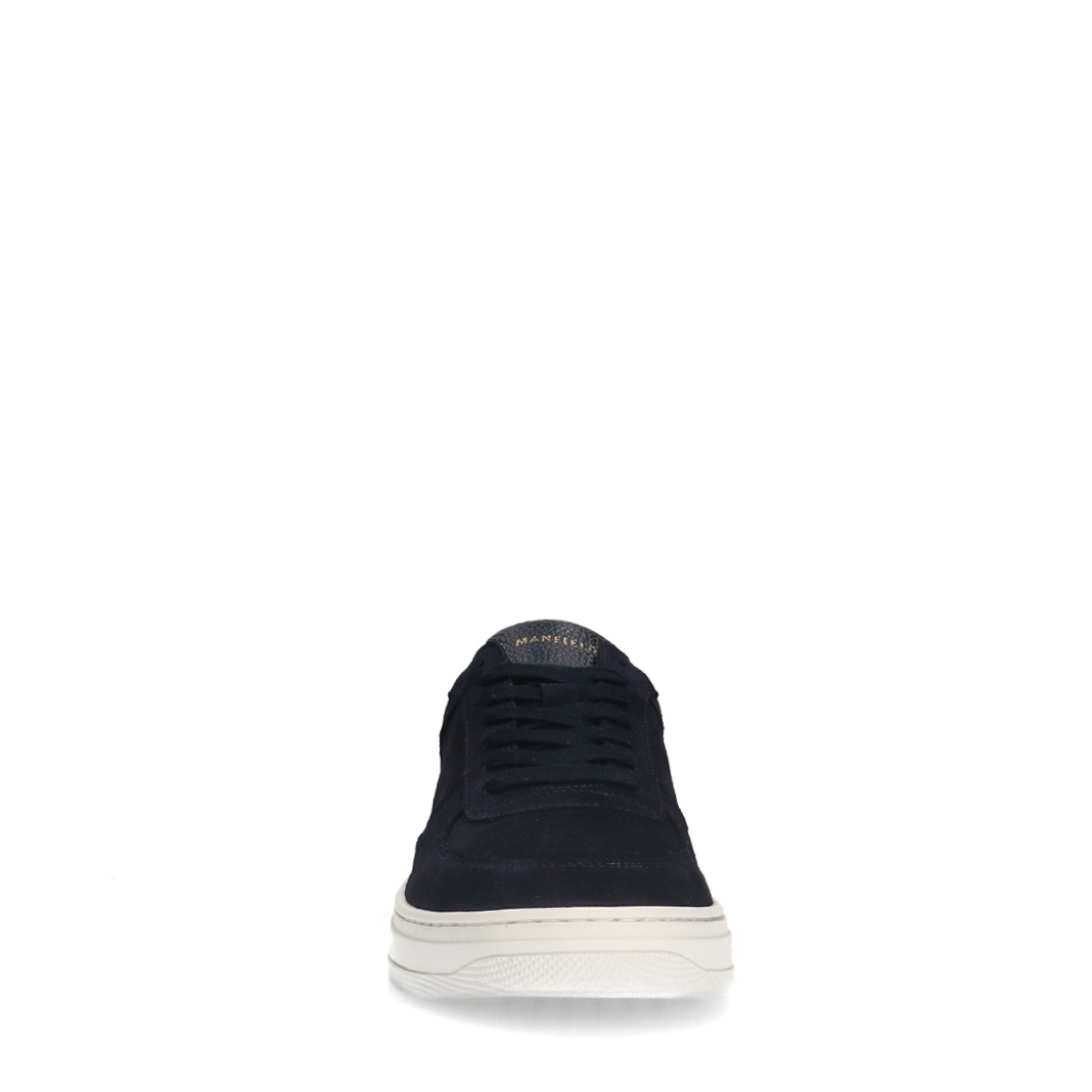 Donkerblauwe suède sneakers