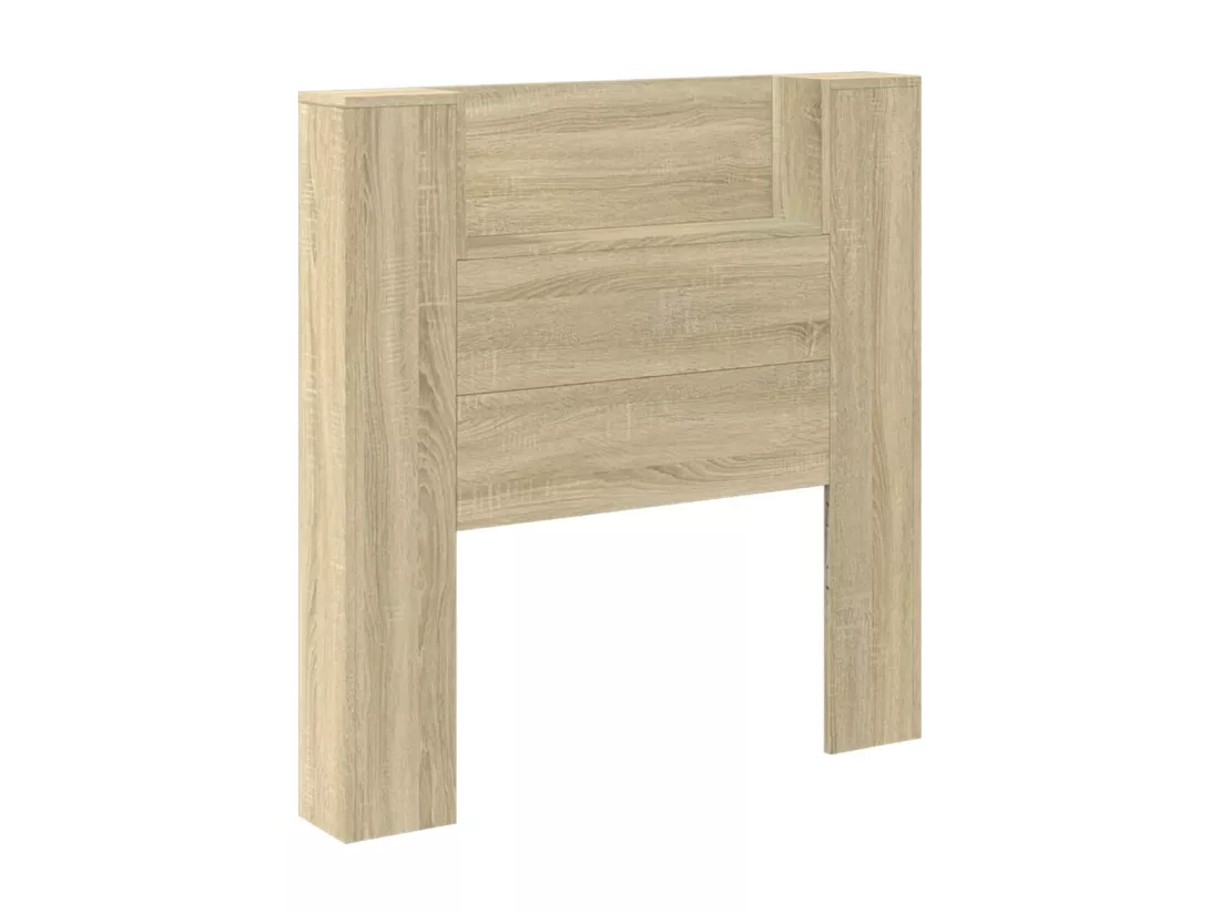 Armoire tête de lit avec LED chêne sonoma 100x16,5x103,5 cm