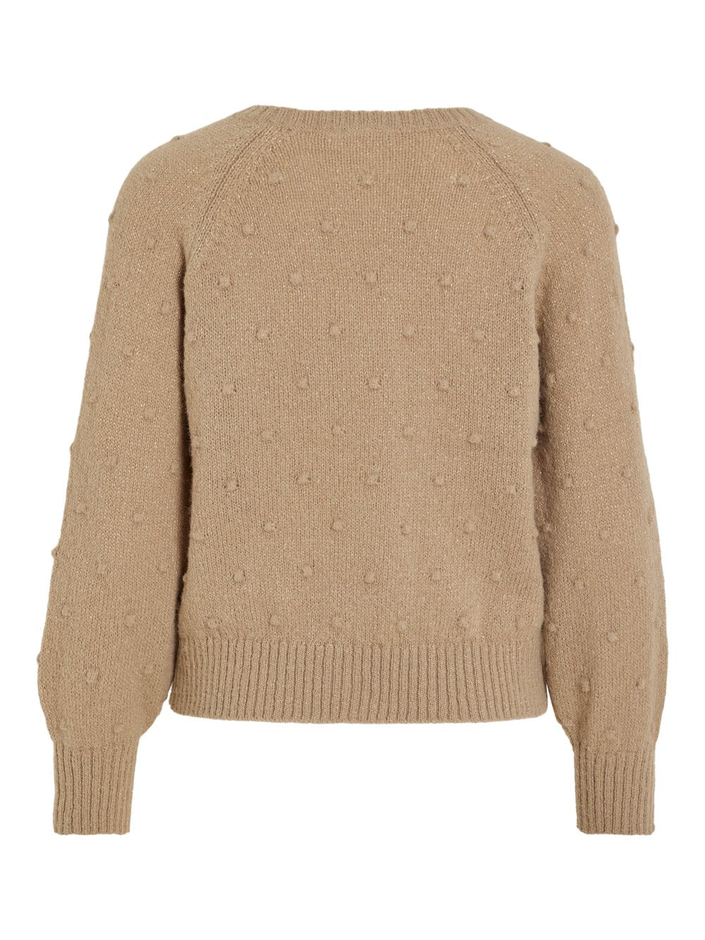 Vila  Vituli v-neck glitter striktrøje - Savannah Tan