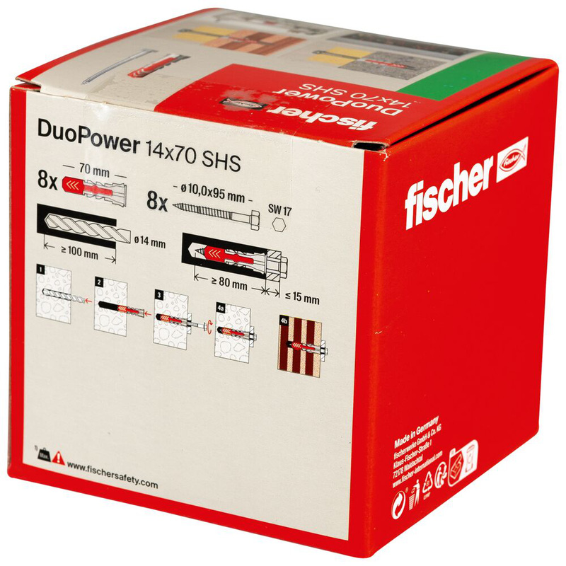 Fischer Duopower pluggen + schroef 14x70mm*