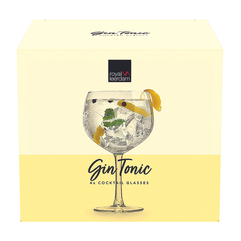 Gin tonic glas - 650 ml - set van 4