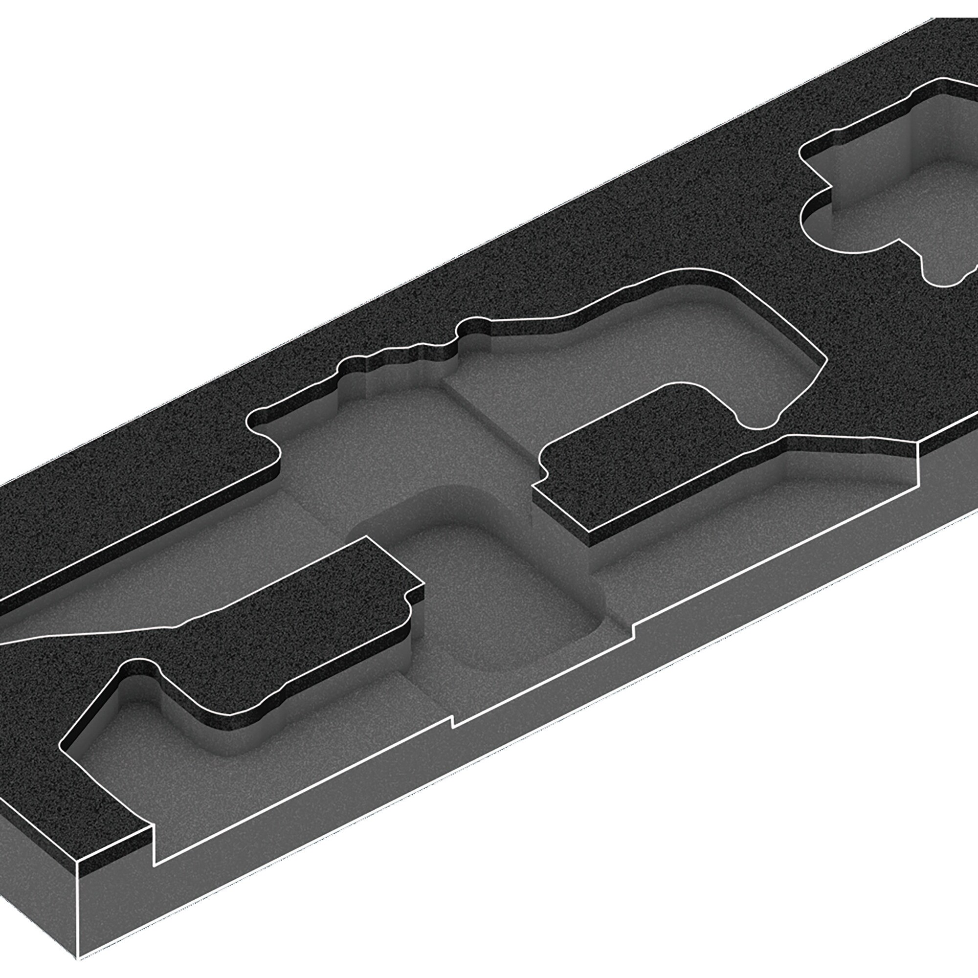 Wera Einlage 9840 Schaumstoffeinlage für Winkelschlüssel Set 1, leer