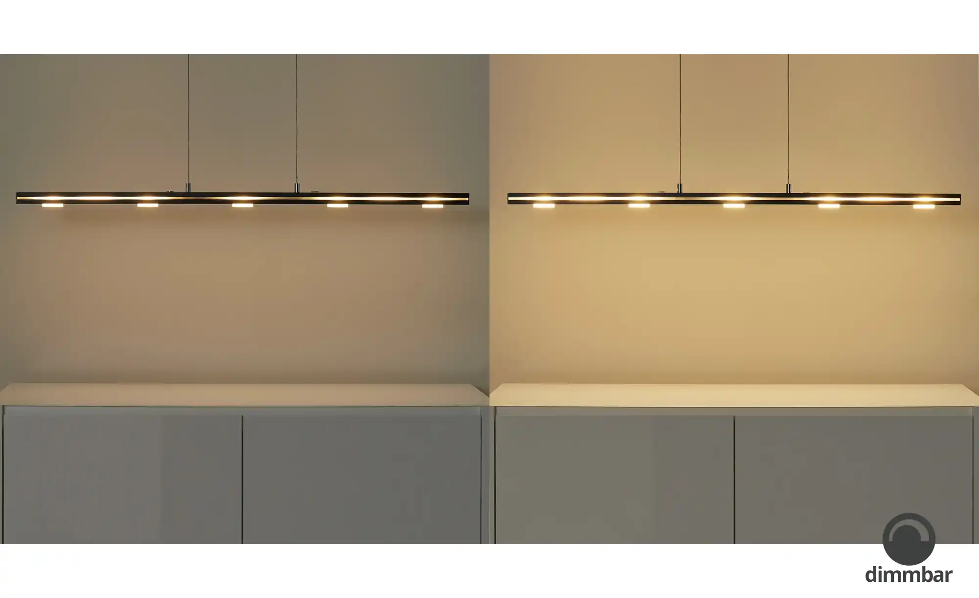 Trio LED-Pendelleuchte schwarz-matt