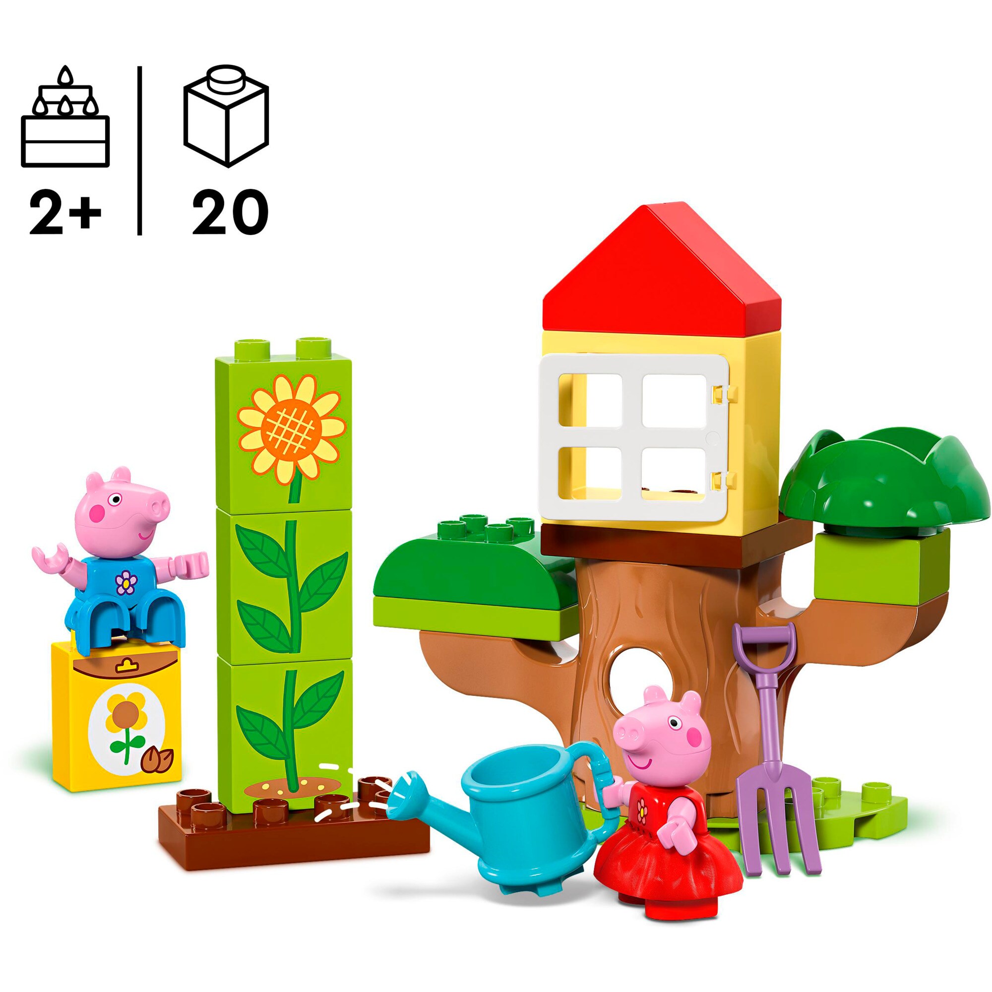 LEGO Konstruktionsspielzeug DUPLO Peppas Garten mit Baumhaus