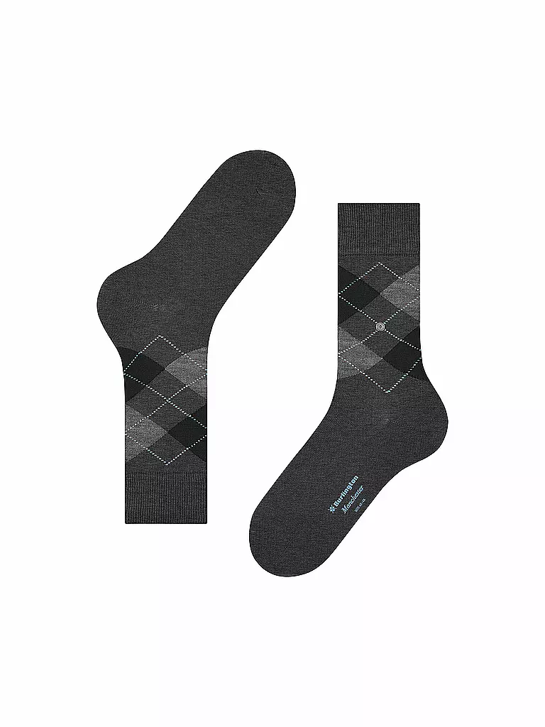 BURLINGTON Herren Socken 40-46 MANCHESTER anthracite melange grau