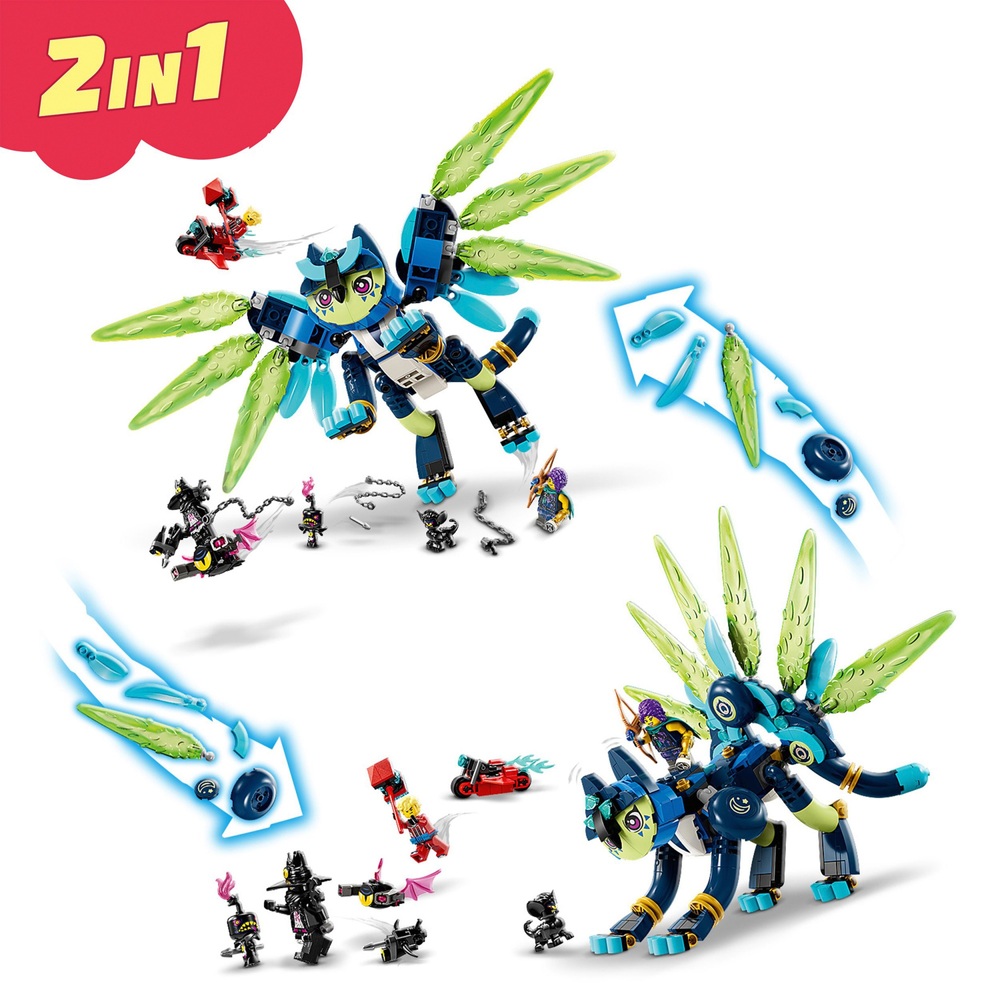 LEGO DREAMZzz 71476 Zoey und Zian die Katzen-Eule Spielzeugset
