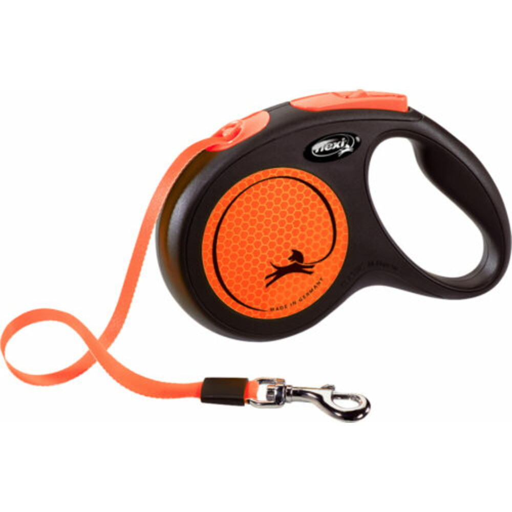 Flexi Rollijn New Neon Tape 5 mtr tot 25 kg Oranje