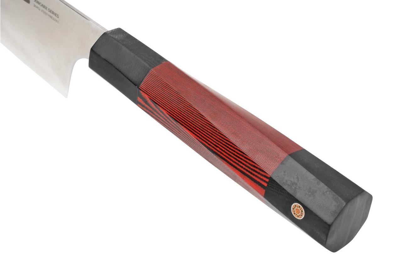 Xin Cutlery XinCare XC104 universeelmes, zwart en rood G10, 18 cm
