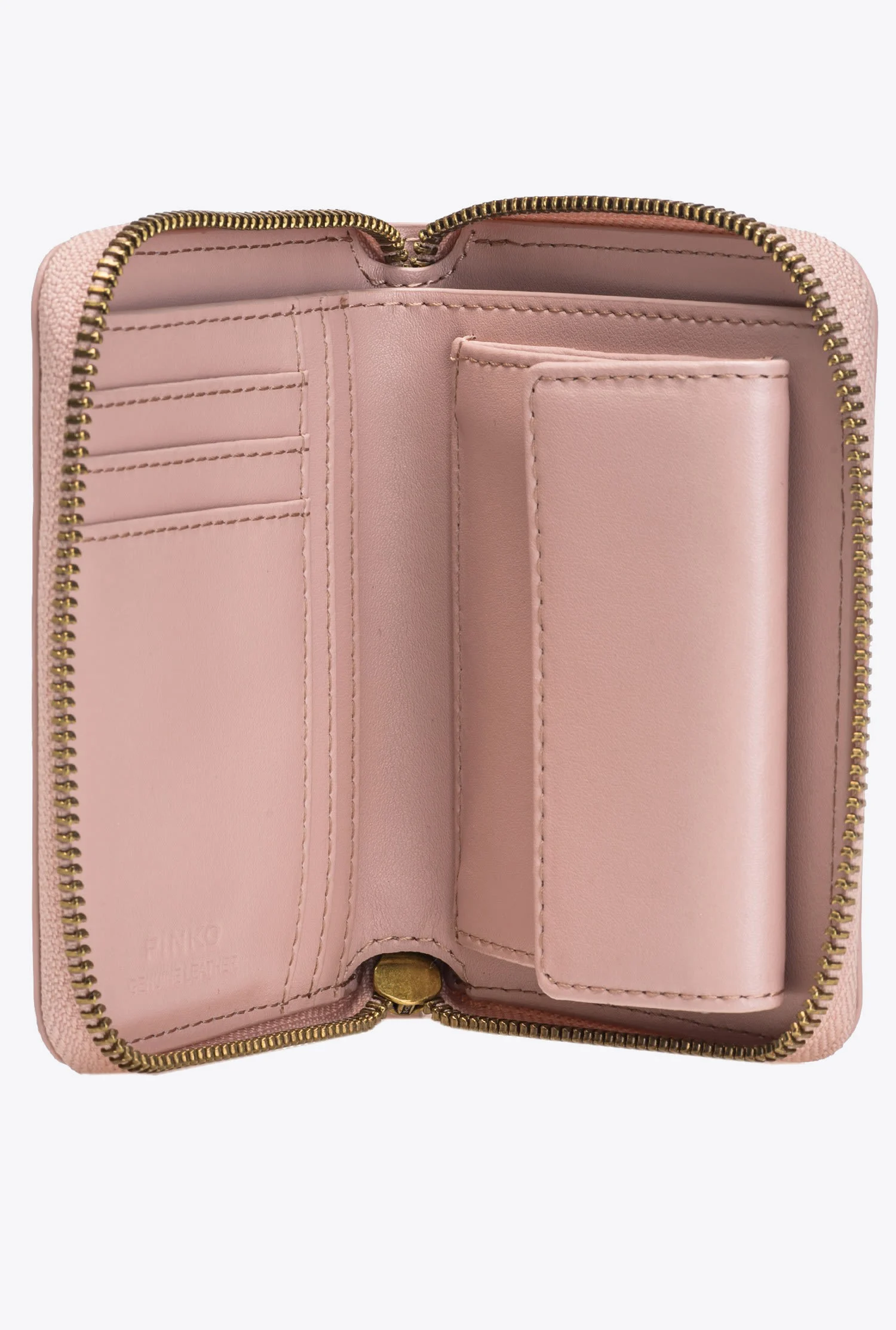 CARRÉ - Portefeuille carré à contour zippé | Rose