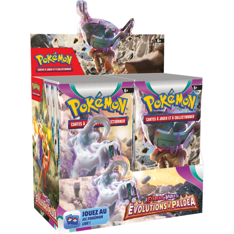Pokémon - Carton de 6 displays de 36 boosters Evolutions de Paldéa